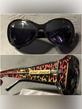 Betsey Johnson Vintage pink leopard sunglasses